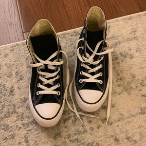 Black high top converse